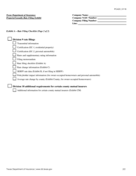 Form PC420 Exhibit A Rate Filing Checklist - Texas, Page 2