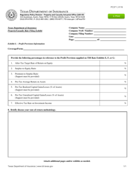 Document preview: Form PC371 Exhibit L Profit Provision Information - Texas