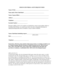 Document preview: Designated Tribal Agent Request Form - South Dakota