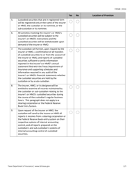 Form FIN588 Custodial Agreement Review Checklist - Texas, Page 2