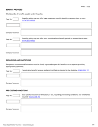 Form AH007 Group Health Disability/Business Overhead Expense Checklist - Texas, Page 2