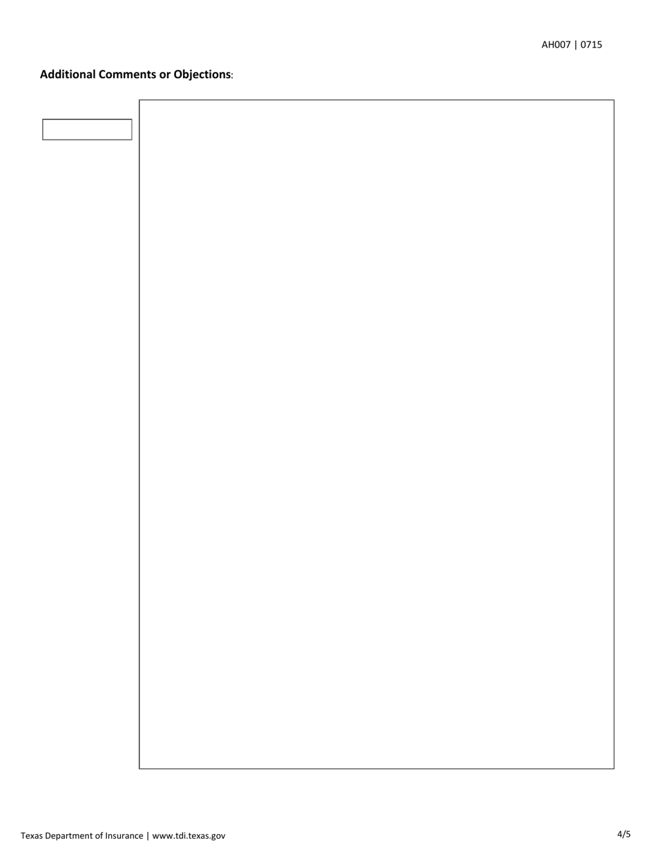 Form AH007 Group Health Disability / Business Overhead Expense Checklist - Texas, Page 4