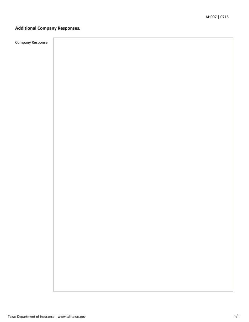 Form AH007 Group Health Disability / Business Overhead Expense Checklist - Texas, Page 5
