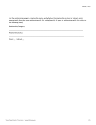 Form FIN589 Addendum to Biographical Affidavit - Texas, Page 2