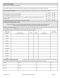 Form SF246 Training School Approval Application - Texas, Page 2