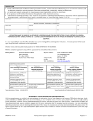 Form SF246 Training School Approval Application - Texas, Page 3