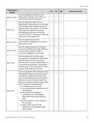 Form FIN587 Third Party Administrator (Tpa) Contract Review Checklist - Texas, Page 4
