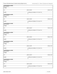 Form LHL234 Texas Standardized Credentialing Application - Texas, Page 13
