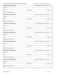 Form LHL234 Texas Standardized Credentialing Application - Texas, Page 15