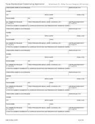 Form LHL234 Texas Standardized Credentialing Application - Texas, Page 16