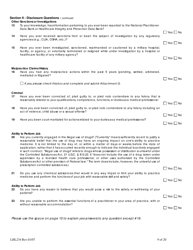 Form LHL234 Texas Standardized Credentialing Application - Texas, Page 9