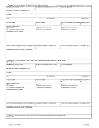 Document preview: Form LHL234 Attachment G Texas Standardized Credentialing Application - Malpractice Claims History - Texas