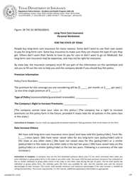 Document preview: Form LHL560 Long-Term Care Insurance Personal Worksheet - Texas