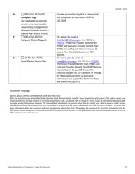 Form LHL658 Application for Approval of Exclusive Provider Benefit Plan (Epbp) - Texas, Page 5