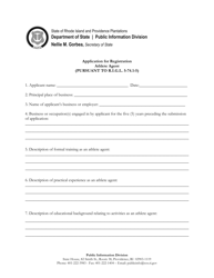 Application for Registration - Athlete Agent - Rhode Island, Page 2