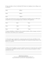 Application for Registration - Athlete Agent - Rhode Island, Page 3
