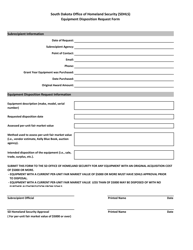 South Dakota Office of Homeland Security (Sdhls) Equipment Disposition Request Form - South Dakota, Page 2