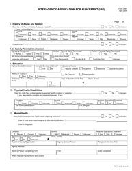 Form TJPC-AGE-06A-04 (2087) Interagency Application for Placement (Iap) - Texas, Page 2