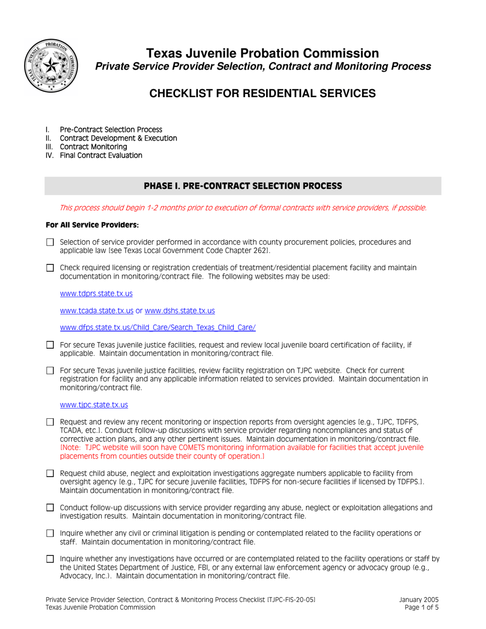 Form TJPCFIS2005 Download Printable PDF or Fill Online