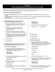 Form TJPC-FIS-33-04 Private Service Provider Contractual Monitoring and Evaluation Report - Texas, Page 4