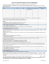 Document preview: Form TJPC-FED-03-08 AFDC Income Determination Worksheet - Texas