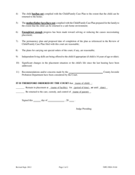 Form TJPC-FED-19-04 Permanency Hearing Order - Texas, Page 2