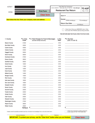 Document preview: Form TC-62F Restaurant Tax Return - Utah