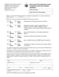 Document preview: Formulario F242-395-999 Declaracion Firmada Para Compensacion De Tiempo Perdido - Washington (Spanish)