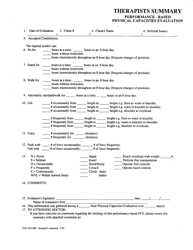 Form F245-023-000 Performance Based Physical Capacities Evaluation - Washington, Page 3
