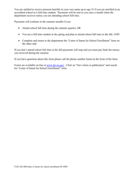 Form F242-382-000 Letter of Intent for School Enrollment - Washington, Page 2
