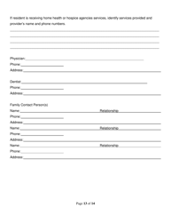 Assisted Living Facility Type I &amp; II Resident Assessment - Utah, Page 13