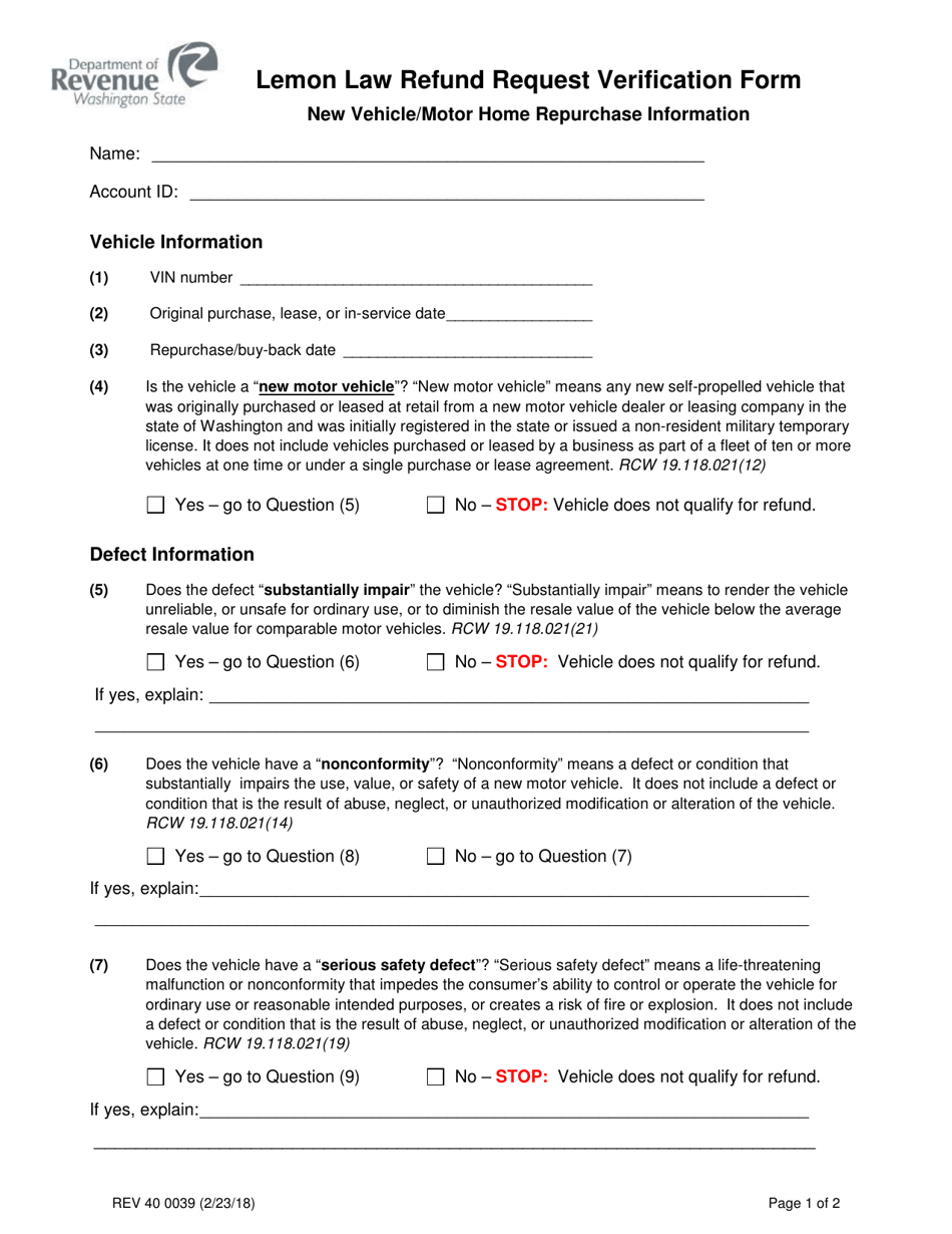 form-rev40-0039-download-printable-pdf-or-fill-online-lemon-law-refund-request-verification-form