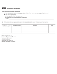Form RV-F1309101 Power of Attorney - Tennessee, Page 2