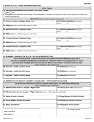 DWC Form 067 Designated Doctor Certification Application - Texas, Page 3
