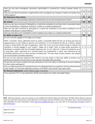 DWC Form 067 Designated Doctor Certification Application - Texas, Page 5