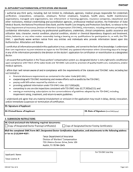 DWC Form 067 Designated Doctor Certification Application - Texas, Page 6