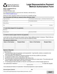 Form F120-212-000 &quot;Legal Representative Payment Method Authorization Form&quot; - Washington, Page 2