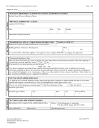 Form PA-401 Application for Commercial Pesticide Applicator License - Texas, Page 2