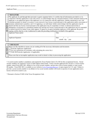 Form PA-401 Application for Commercial Pesticide Applicator License - Texas, Page 3