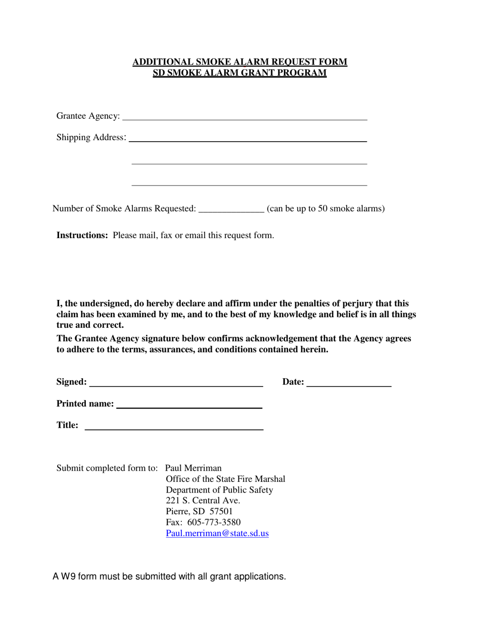 SD Smoke Alarm Grant Program Project Agreement - South Dakota, Page 3