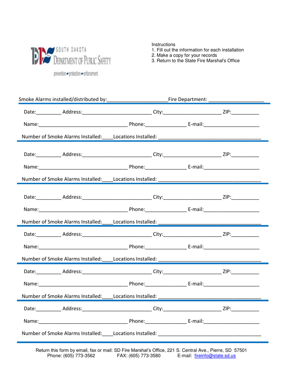 SD Smoke Alarm Grant Program Project Agreement - South Dakota, Page 4