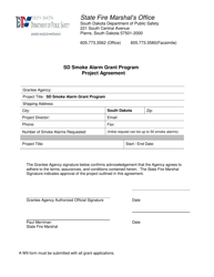 Document preview: SD Smoke Alarm Grant Program Project Agreement - South Dakota