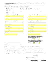 SD Form 0848 (DOR-MF-001) Accounting or Reporting Firm Authorization Form/Responsible Party - South Dakota, Page 2