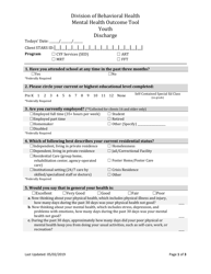 Document preview: Form BH-12F Youth Mh Discharge Outcome Tool - South Dakota
