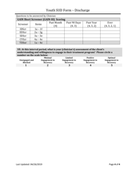 Form BH-12C Youth Sud Discharge Outcome Tool - South Dakota, Page 4