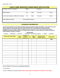 Form DSS-CC-950 Child Care Services Assistance Application - South Dakota, Page 3