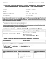 Document preview: Formulario DSS-EA-310 Formulario De Informe De Cambios De Temporary Assistance for Needy Families, (Asistencia Temporal Para Familias Necesitadas, TANF)/Asistencia Medica - South Dakota (Spanish)