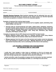Document preview: Form DSS-EA-320 Self-employment Ledger - South Dakota