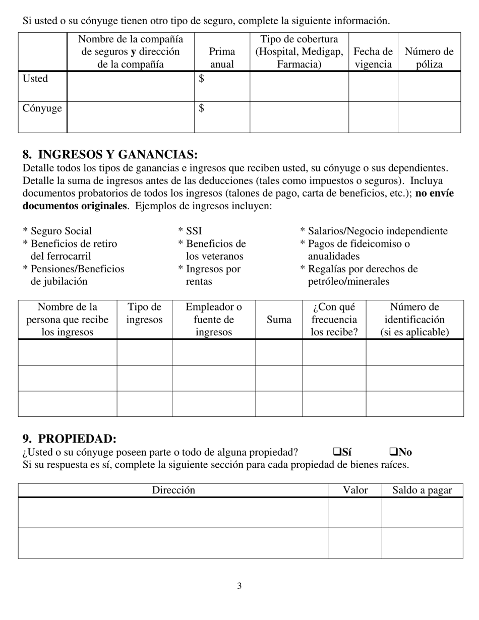 Formulario DSS-EA-270 Dakota Del Sur Solicitud Programa De Ahorro De Medicare - South Dakota (Spanish), Page 3