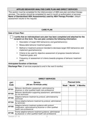 Applied Behavior Analysis Therapy Prior Authorization Request Form - South Dakota, Page 2